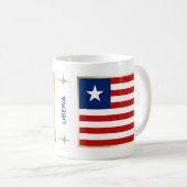 Tasse Drapeau + Carte du Libéria (Devant droit)