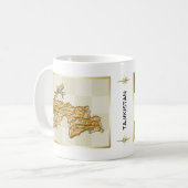 Tasse Drapeau + Carte du Tadjikistan (Devant gauche)