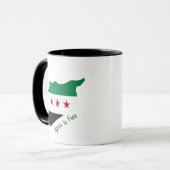 tasse - drapeau de la carte de la syrie libre (Devant gauche)