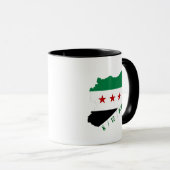 tasse - drapeau de la carte de la syrie libre (Devant droit)