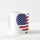 Tasse drapeau des États-Unis avec amour (Devant gauche)