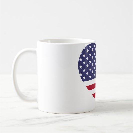 Tasse drapeau des États-Unis avec amour (Gauche)