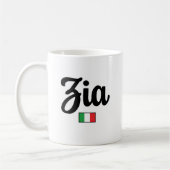 Tasse Drapeau Italien Zia (Tante) (Gauche)