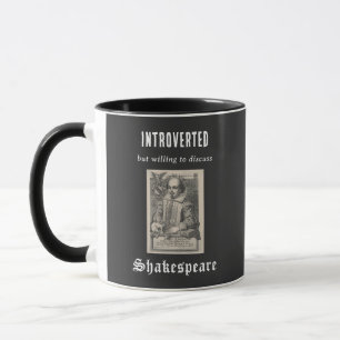 Tasse drôle à thème littéraire Shakespeare introve
