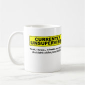 Tasse drôle actuellement sans surveillance (Gauche)