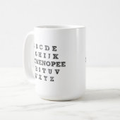 Tasse Drôle Alphabet Elemenopee (Devant gauche)