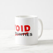 Tasse drôle "annule les garanties" (Devant droit)