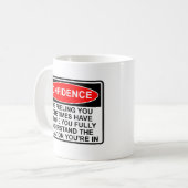 Tasse drôle avec citation de confiance (Devant gauche)