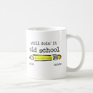 Tasse drôle avec crayon vintage humour