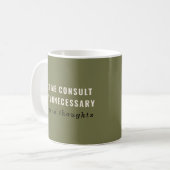 Tasse drôle avec des secondes pensées inutiles en (Devant gauche)