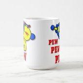 Tasse drôle avec pistolet laser Pew Pew Pew (Centre)