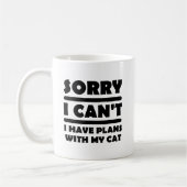 Tasse Drôle avec Plans Avec Mon Chat (Gauche)