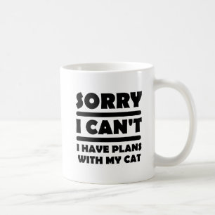 Tasse Drôle avec Plans Avec Mon Chat