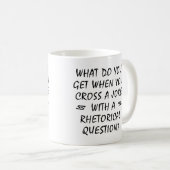 Tasse Drôle Avec Question Rhétorique Et Blague (Devant droit)