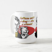 Tasse Drôle Café Caféine Vitamine (Devant gauche)