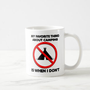 Tasse drôle "Camping interdit"
