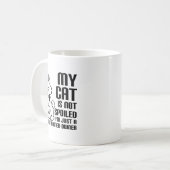 Tasse drôle "Chat pas gâté" (Devant gauche)