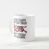 Tasse drôle "Chatouille le dragon" Humour (Devant gauche)