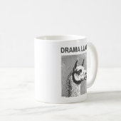 Tasse drôle classique Lama dramatique (Devant droit)