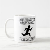 Tasse drôle "Courir pendant deux minutes" (Gauche)