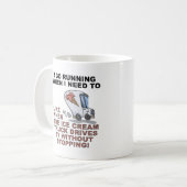 Tasse Drôle "Courir Pour Une Glace" (Devant gauche)