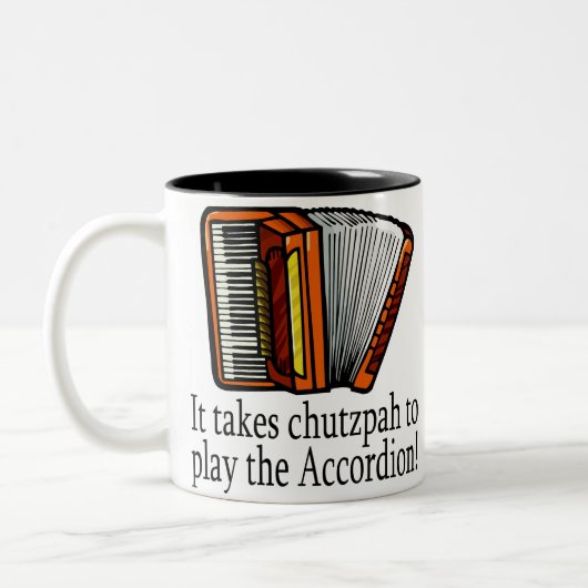 Tasse drôle d'accordéon (Gauche)