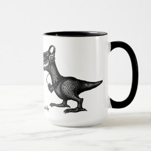 Tasse drôle d'art de dessin d'encre de stylo de