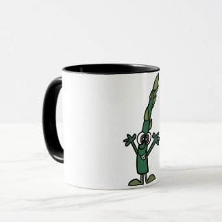 Tasse drôle d'asperge
