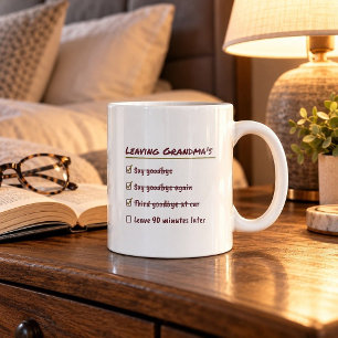 Tasse drôle d'au revoir de Noël 90 minutes plus ta