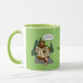 Tasse drôle de bande dessinée de Bigfoot d'idée de (Gauche)