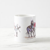 Tasse drôle de bande dessinée de bleus et de (Centre)