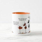 Tasse drôle de bande dessinée de cheval d'automne (Centre)