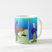 Tasse drôle de bande dessinée de facteur (Devant droit)
