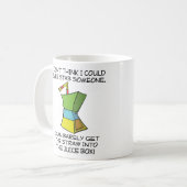 Tasse drôle de boîtes de jus poignardant (Devant gauche)