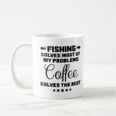 Tasse drôle de café "La pêche résout mes problèmes (Gauche)