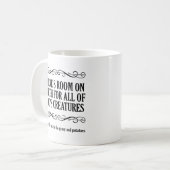 Tasse drôle de chasse aux créatures de Dieu (Devant gauche)