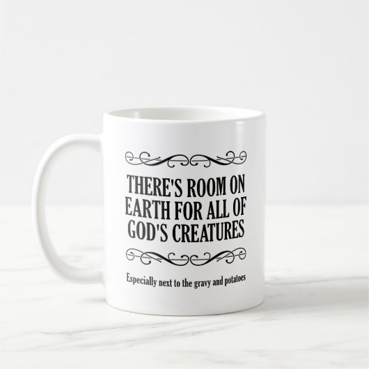 Tasse drôle de chasse aux créatures de Dieu (Gauche)