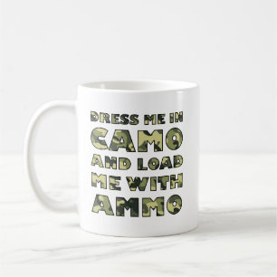 Tasse drôle de chasse Camo et munitions