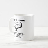 Tasse drôle de chasse contre la dépression (Devant gauche)