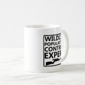 Tasse drôle de chasse de contrôle démographique (Devant droit)
