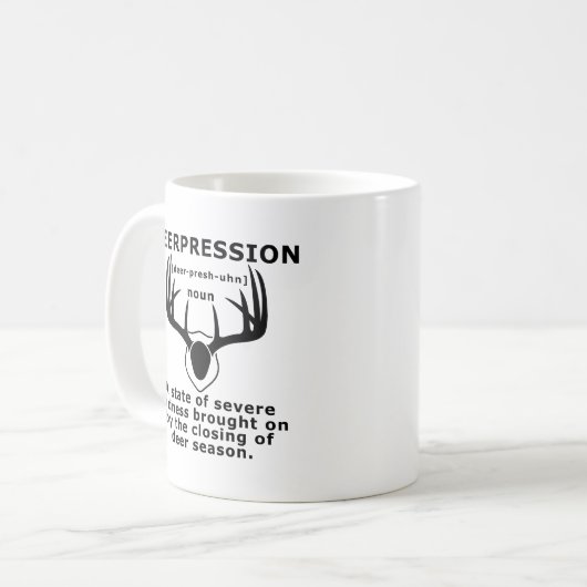Tasse drôle de chasse de dépression (Devant gauche)