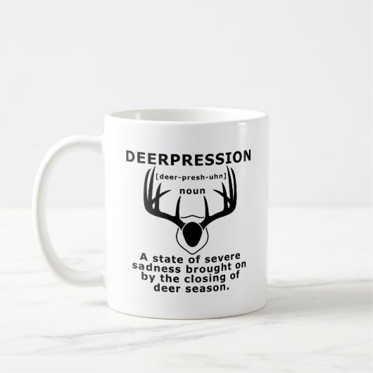 Tasse drôle de chasse de dépression (Gauche)