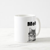 Tasse drôle de chat de citation d'apathie de meme (Devant droit)