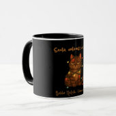 Tasse drôle de chat de Noël – Santa démêlez-moi d' (Devant gauche)