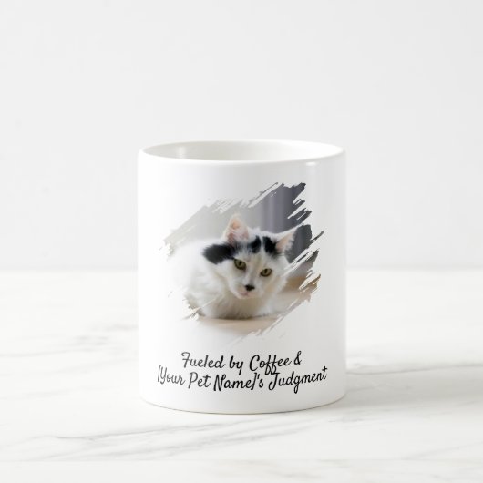Tasse drôle de chat de photo d'animal de compagnie (Centre)