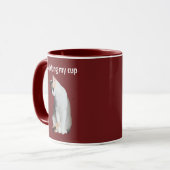 Tasse drôle de chat Pas de léchage de ma tasse (Devant gauche)