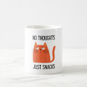 Tasse drôle de chat 'Pas de pensées, juste des col (Centre)