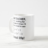 Tasse drôle de chères de professeur maths de vie (Devant gauche)