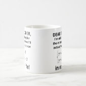 Tasse drôle de chères de professeur maths de vie (Centre)