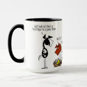 Tasse drôle de cheval et de poulet (Gauche)